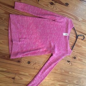 Long oversized pink sweater